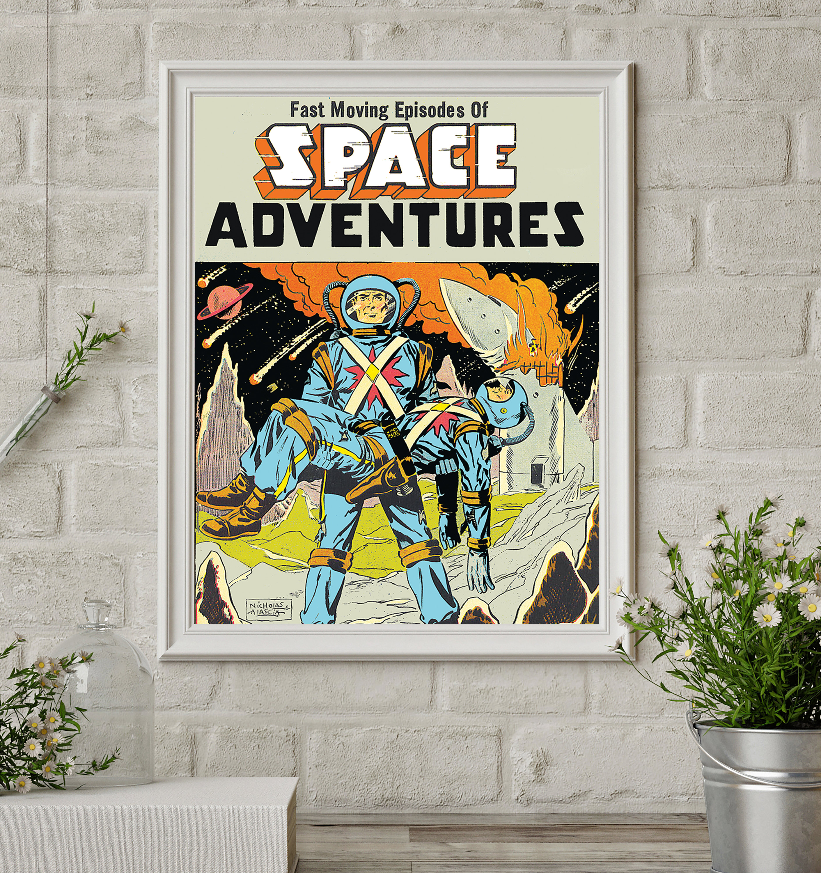 VINTAGE SCIFI POSTER - Space Adventures. Vintage Wall Art / Decor ...