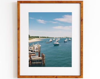 Nantucket Sommer Landschaft Poster | Cape Cod Küstenwand Kunst | 35 mm Film Fotografie | Ostküste Reise Dekor | New England Seaside Druck