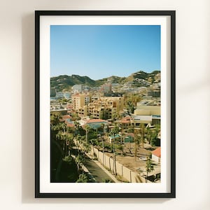 Cabo San Lucas Photo Print | Colorful Hillside Mexico Art | 35mm Travel Photography | California Coastal Decor | Vibrant Landscape Print