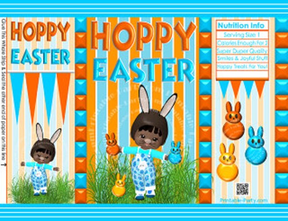 Printable Easter Treat Gift Bags Easter Bunny Chip Bag Wrappers