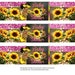 Printable Water Bottle Labels Sunflower Flower Floral Pink - Etsy