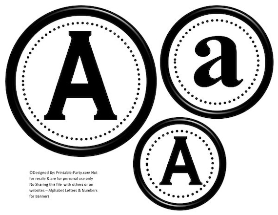 6 inch circle black printable banner letters etsy new zealand