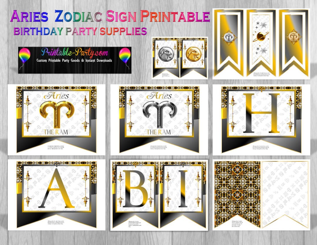 Aries Zodiac Sign Astrology Party Supplies - Etsy