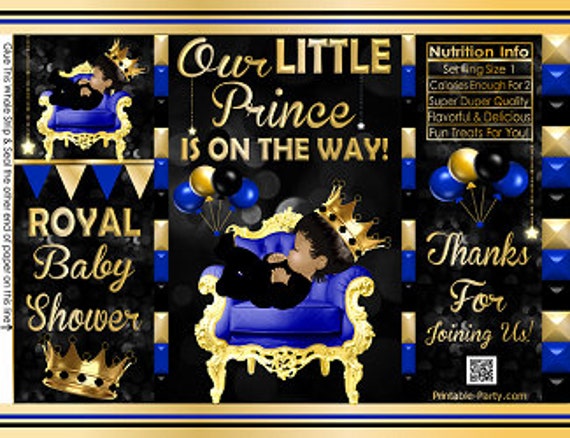 royal blue and gold baby shower favors