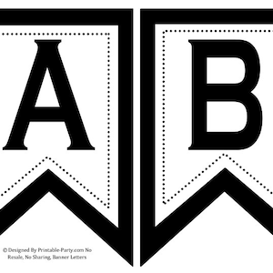 5x8 inch swallowtail gold black printable banner letters etsy