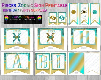 Pisces Zodiac Sign Astrology Party Supplies