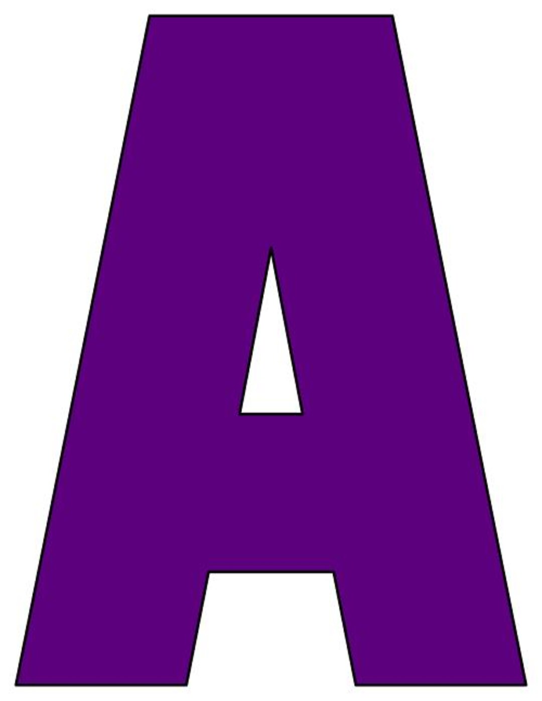8x10.5 Inch Dark Purple Printable Alphabet Letters - Etsy