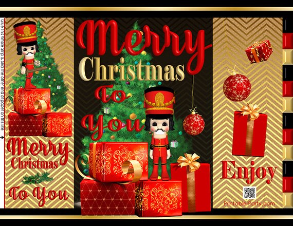 Merry Christmas Nutcracker Printable Potato Chip Bags Holiday