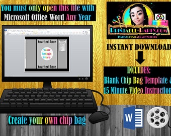 Blank Chip Bag Template | How to Create A Chip Bag Design | Instant Download