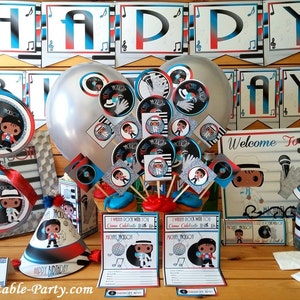 Printable PDF Inspired By M.J. Rock With You Themed Birthday Decorations