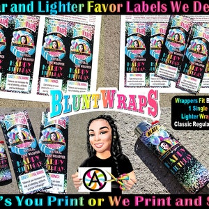 Custom Cigar Party Labels Wrappers | Digital PDF or Print and Ship Service | Birthday | Baby Shower |  Wedding | Events | Business | Gifts