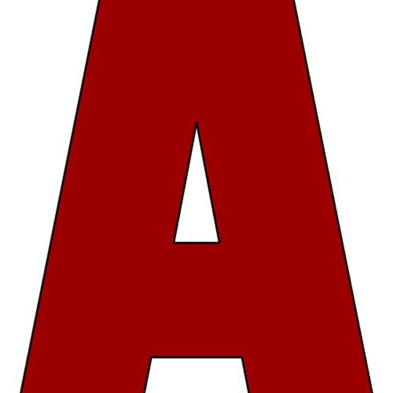 Red Printable Lettering Free Pdf PrintablePartyStudio - Etsy