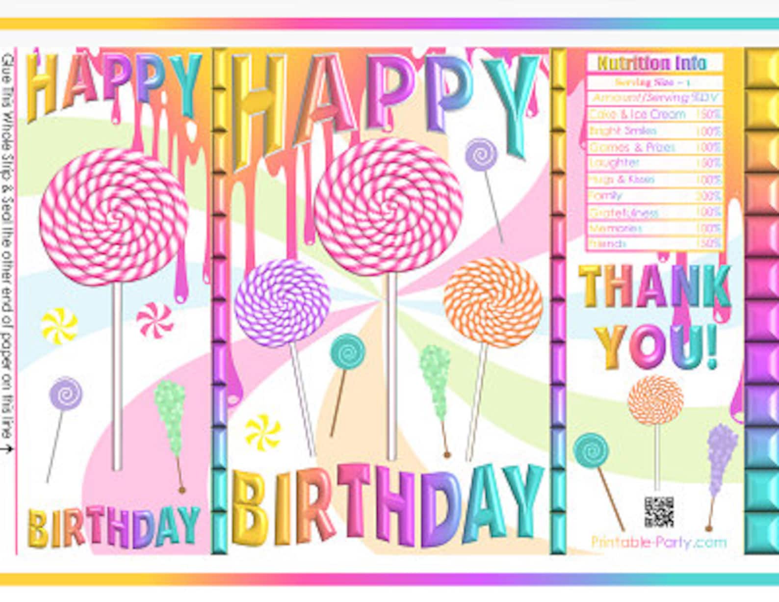 Printable Chip Bags | Lollipops Candy Party Theme Printable Instant ...