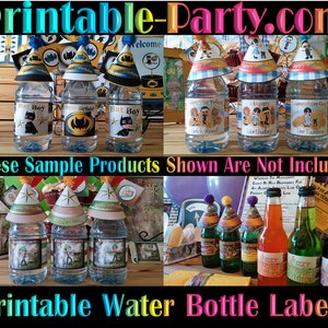 Printable Water Bottle Labels Little Gentleman Black Gold Baby Shower African Drink Wrappers Instant Download image 2