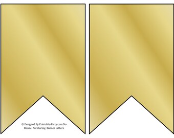5x8 inch swallowtail gold black printable banner letters etsy