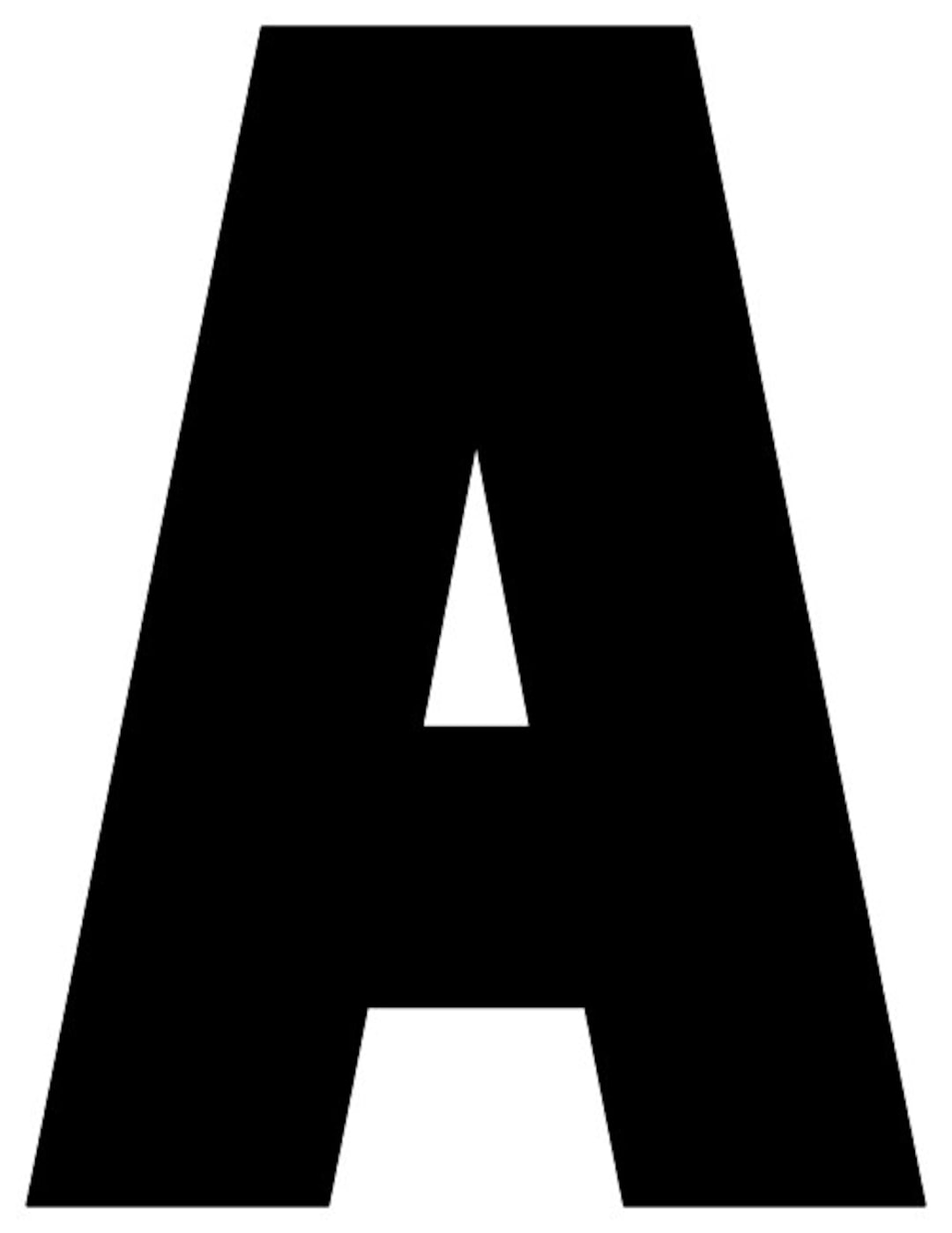 8x10.5 Inch Black Printable Alphabet Letters - Etsy