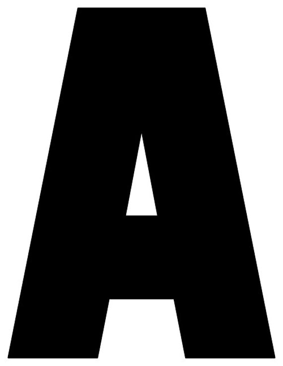 8x10 5 Inch Black Printable Alphabet Letters Etsy