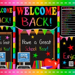 Printable Potato Chip Bags | Welcome Back To School Virtual Online Classes Treat Favor Bags Templates