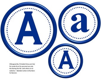 blue banner letters etsy