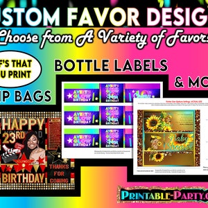 PDF Personalized Chip Bag Designs | Custom Chip Bags | Candy Buffet Bags | Printable Favors