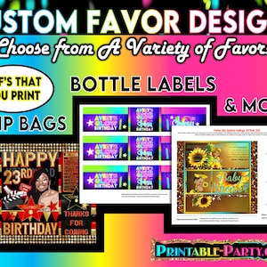 PDF Personalized Chip Bag Designs | Custom Chip Bags | Candy Buffet Bags | Printable Favors