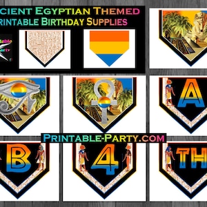 Printable Ancient Egyptian Birthday Party Supplies