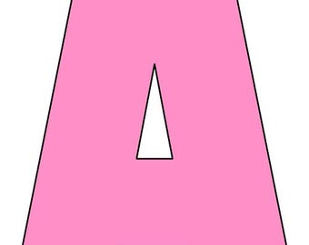 Lettres de l'alphabet imprimables rose pâle 20 x 10,5 pouces