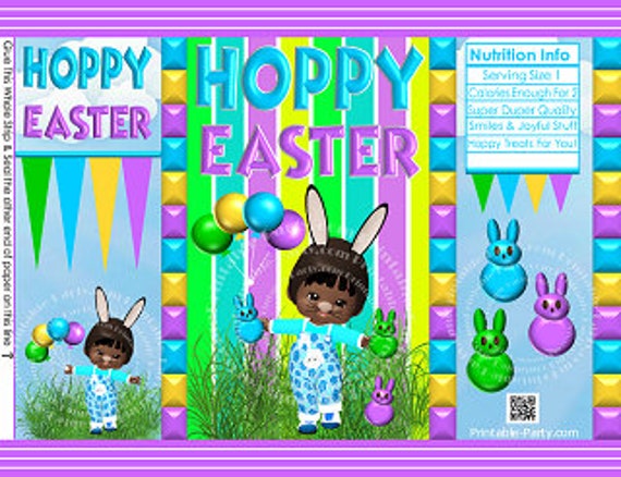 Printable Easter Treat Bags Easter Bunny Chip Bag Wrappers