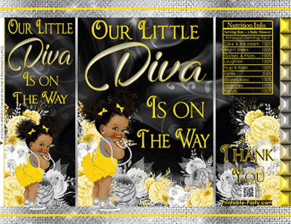 Printable Water Bottle Labels  Baby Shower Diva Royal African