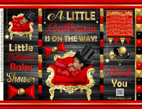 Printable Candy Bar Wrappers Royal Prince Sleep Red Gold African