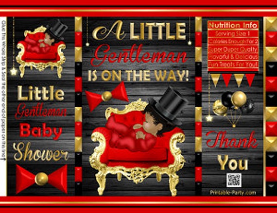 Printable Candy Bar Wrappers Royal Prince Sleep Red Gold African