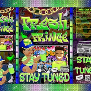Printable Potato Chip Bags | Fresh Prince Hip Hop Throwback 90&#39;s Baby Shower Theme Favors | Green Blue Black Graffiti Urban