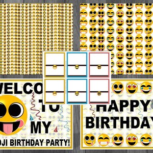 Emoji Printable Party Supplies - Etsy