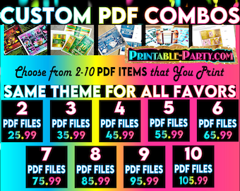 Diseños de etiquetas personalizadas para recuerdos de fiesta en formato PDF / Recuerdos de fiesta digitales personalizados / Bolsas de patatas fritas / Barras de dulces / Botellas de agua / Dulces de arroz