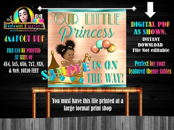 Backdrop Banner 4x4 Foot Printable PDF Instant Download Sitting 