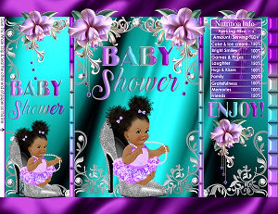 purple and turquoise baby shower