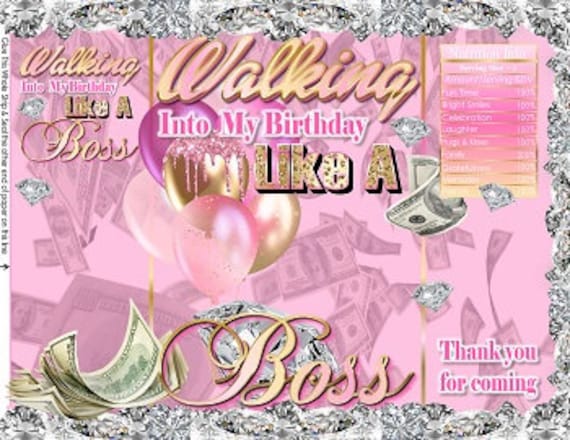 Blank Printable Potato Chip Bags Diamond Bling Glam Boss Pink Gold Blank Printable Potato Chip Bags Diamond Bling Glam Boss Pink Gold