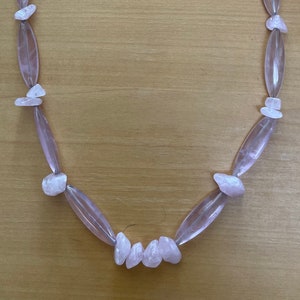 Rose Quartz Elongated Beads & Raw Chips