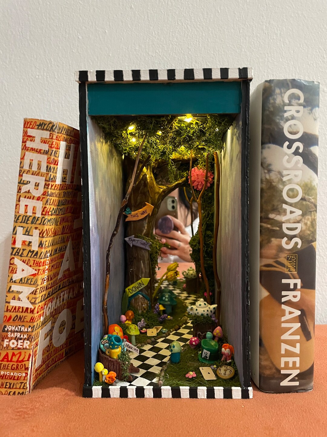 Alice in Wonderland Light up Book Nook Shelf Insert. Shelf Etsy