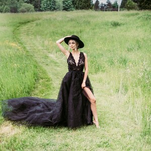 Black Smoke Dress Magical dresses for Special moments, wedding, maternity, photos, photography, evening image 2