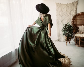 Siren Olive Dress Deposit- Deposit- BOHO Dress*