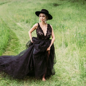 Black Smoke Dress Magical dresses for Special moments, wedding, maternity, photos, photography, evening image 8
