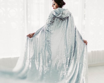 Silver Sequin Cape- Magical dresses for Special moments, wedding, maternity, photos, photography, evening