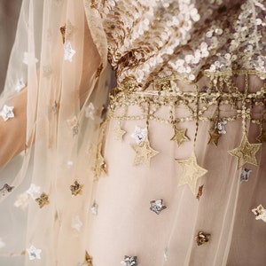 PRE ORDER Gold Star Dress Magical dresses for Special moments, wedding, maternity, photos, photography, evening image 2