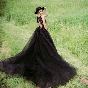 Black Smoke Dress - Magical dresses for Special moments, wedding, maternity, photos, photography, evening
