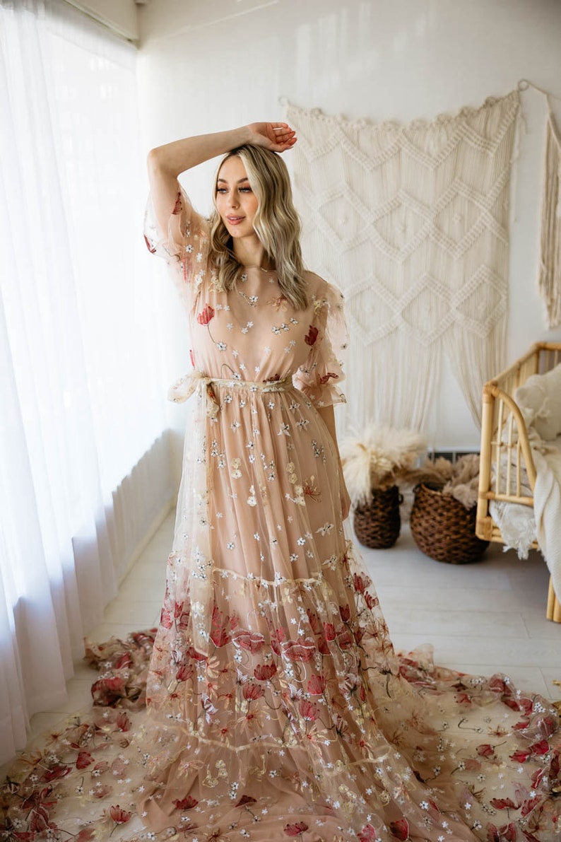 Meadow Robe RTS Ready To Ship BOHO Dress Sheer image 10