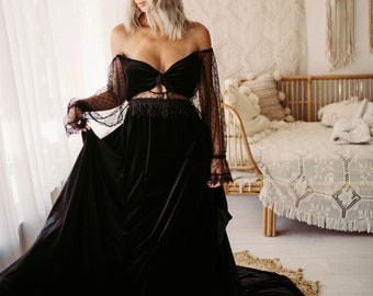 Radiate Dress -Black Velvet- Magical dresses for Special moments, wedding, maternity, photos, photography, evening