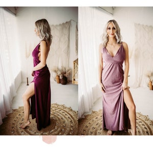 Flutter Dress Slip * Dress Backless, Deep V , Dress, Sleeveless