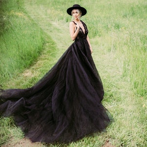 Black Smoke Dress Magical dresses for Special moments, wedding, maternity, photos, photography, evening image 6