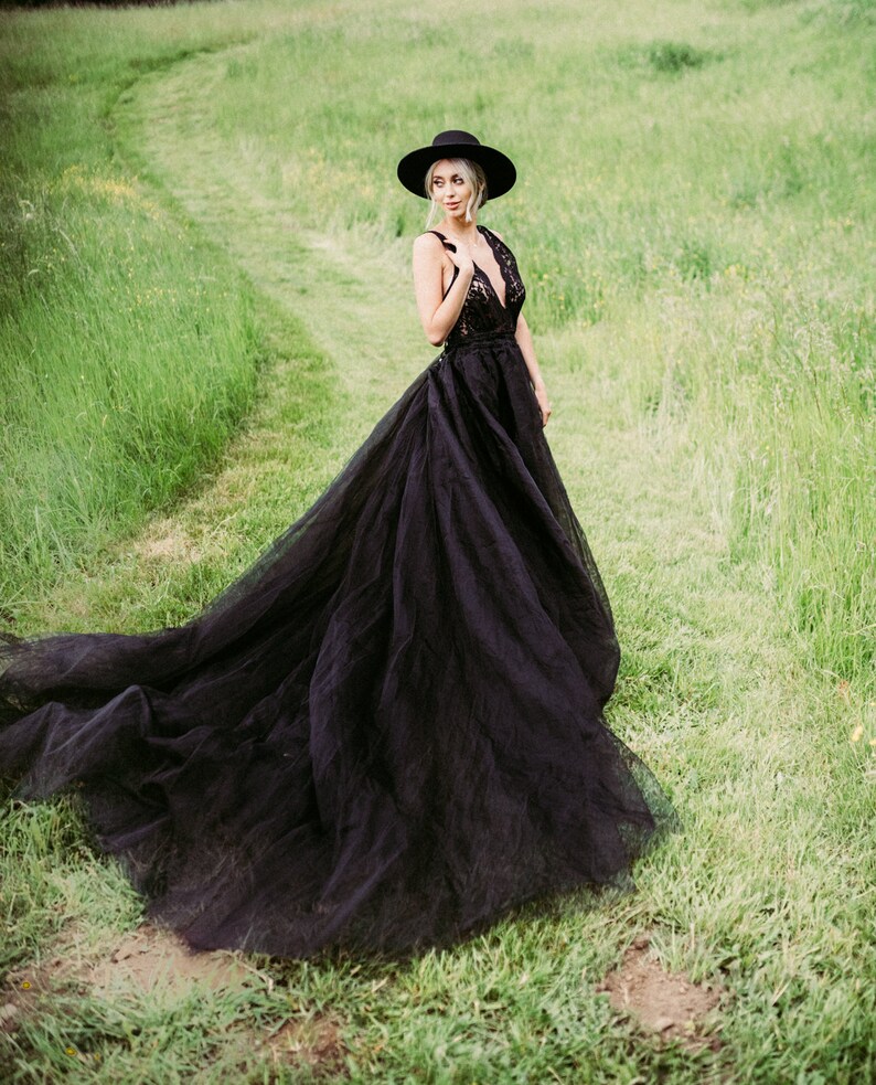 Black Smoke Dress Magical dresses for Special moments, wedding, maternity, photos, photography, evening image 6